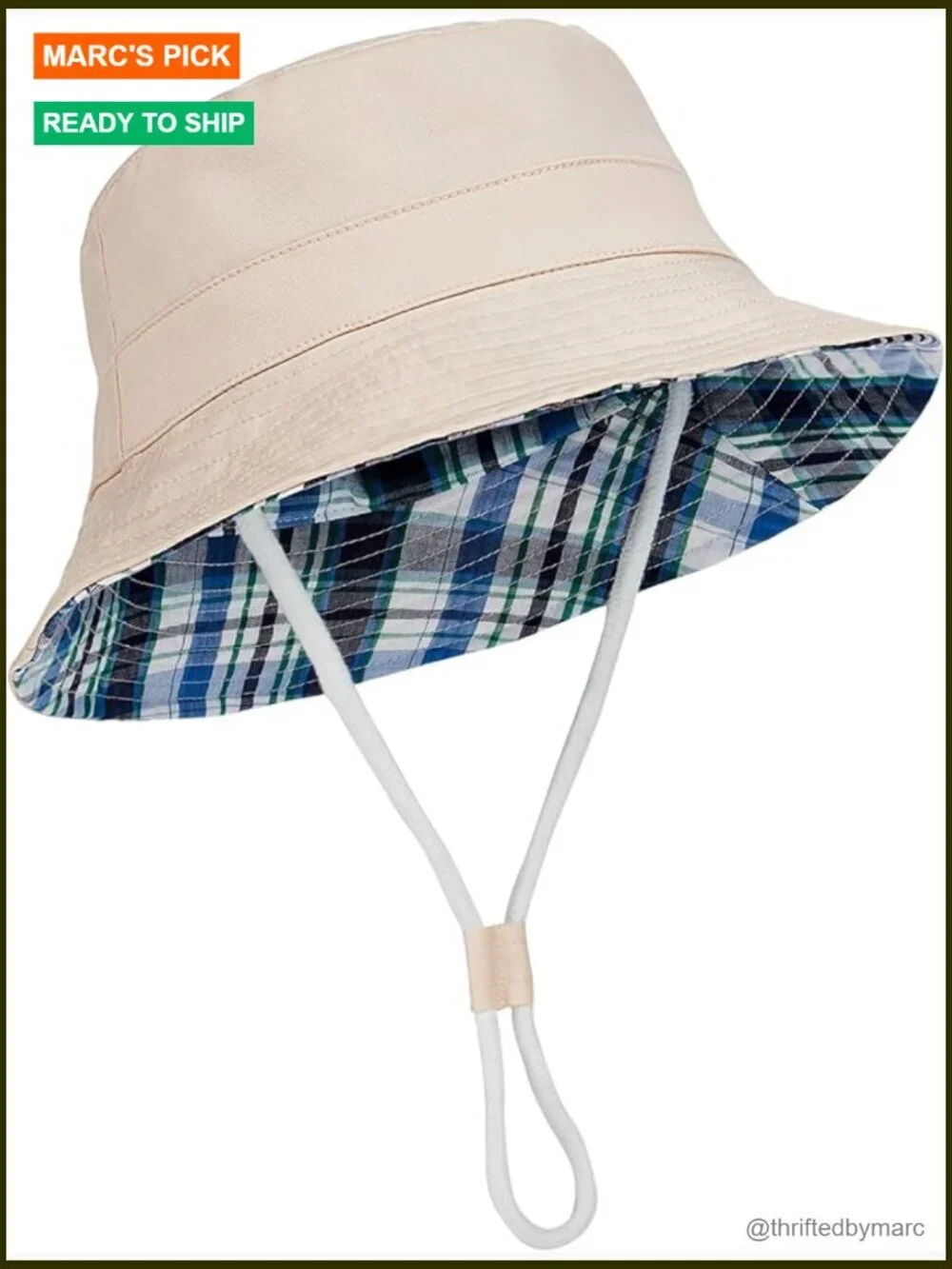 UPF 50+ Baby Sun Hat Wide Brim Bucket Hat Adjustable Chin Strap Cotton Toddler